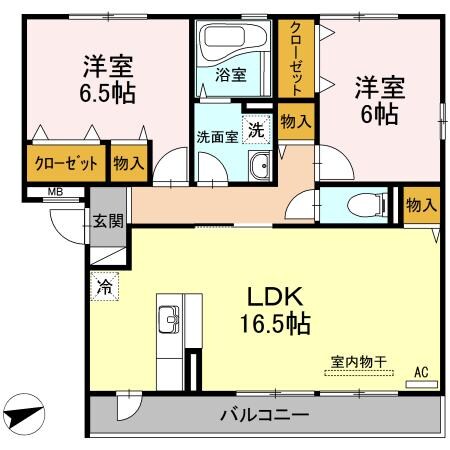 セジュールＫ（Ｄ）の物件間取画像