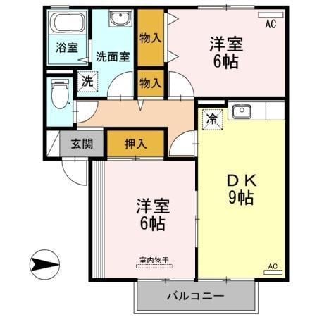 ローズガーデン（Ｄ）の物件間取画像