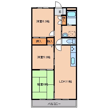 エトワール佐藤の物件間取画像