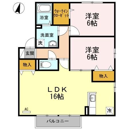 クニーズコート（Ｄ）の物件間取画像