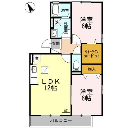 グレイス　スクエア新涯　５（Ｄ）の物件間取画像