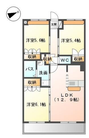 愛瑠（Ｔ）の物件間取画像