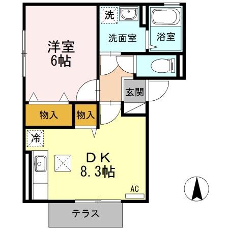 ルピナ深津（Ｄ）の物件間取画像