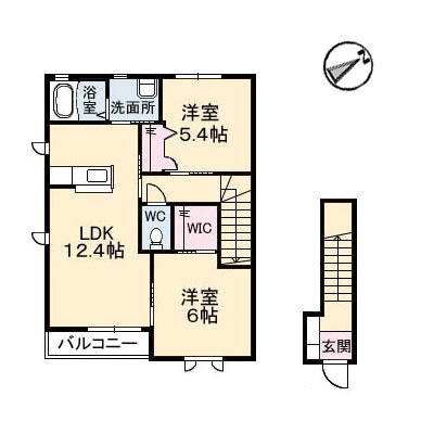 クレスト　弐番館（Ｓ）の物件間取画像