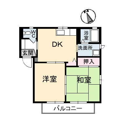 アゼーリアⅡ（S)の物件間取画像