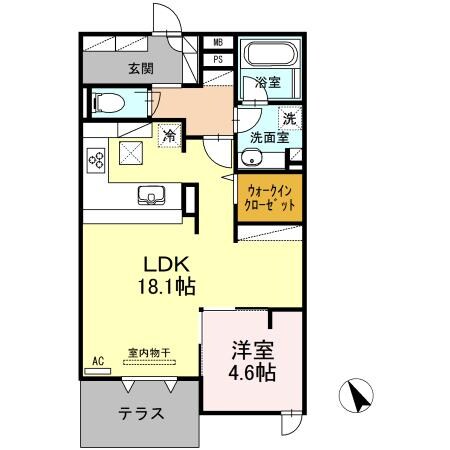 D-Residence御船町（D)の物件間取画像