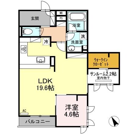 D-Residence御船町（D)の物件間取画像