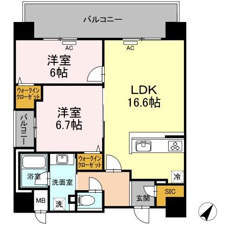 ALOFTⅡ（D)の物件間取画像