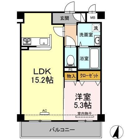 アンムート（D)の物件間取画像