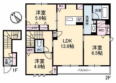 ソレアード（S)の物件間取画像