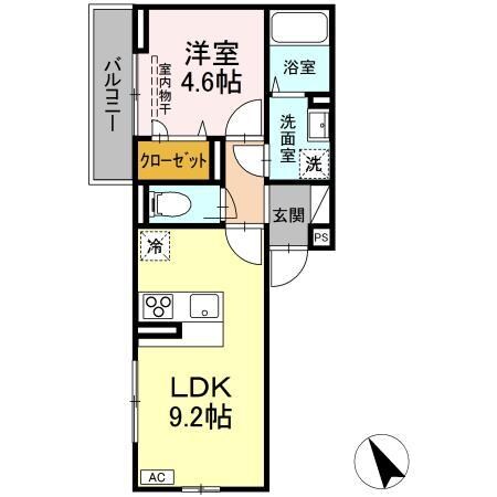 フォース（D)の物件間取画像