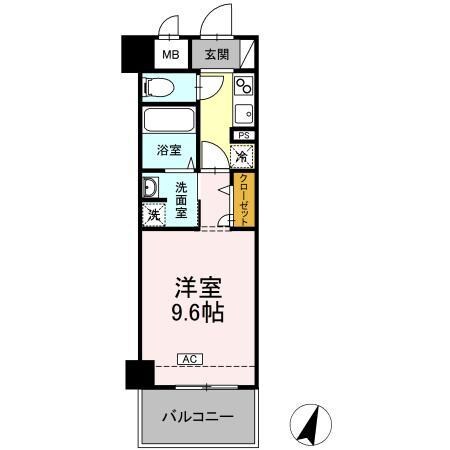 セレーノ福山駅前（D)の物件間取画像