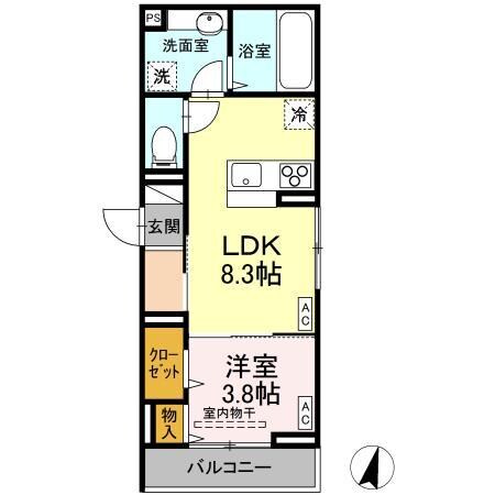 カーサ　ベラ　（D)の物件間取画像