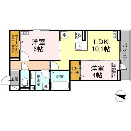 D-residence南蔵王（D)の物件間取画像