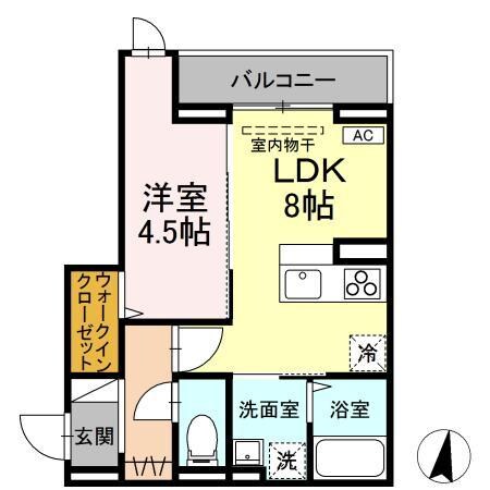 D-residence明治町東（D)の物件間取画像