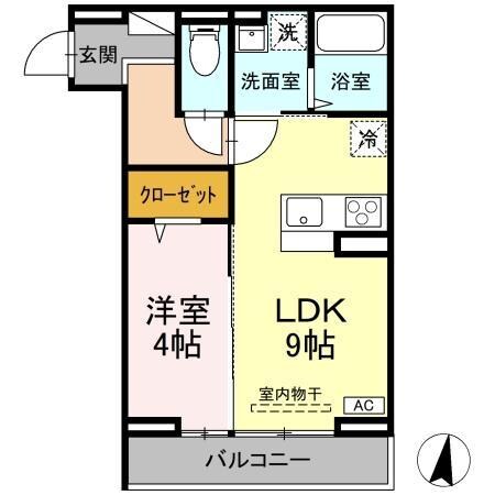 D-residence明治町東（D)の物件間取画像