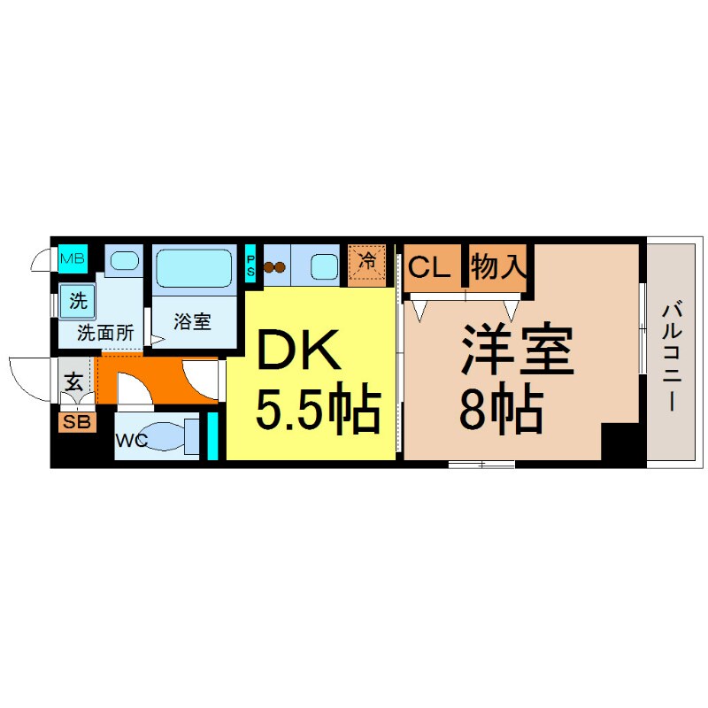 太閤通マンションの物件間取画像