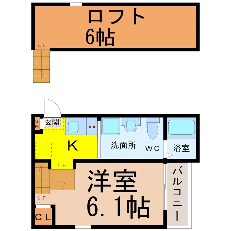 ボンヌール枇杷島の物件間取画像