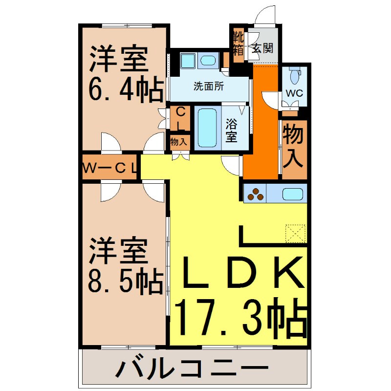 グラン・アベニュー名駅の物件間取画像