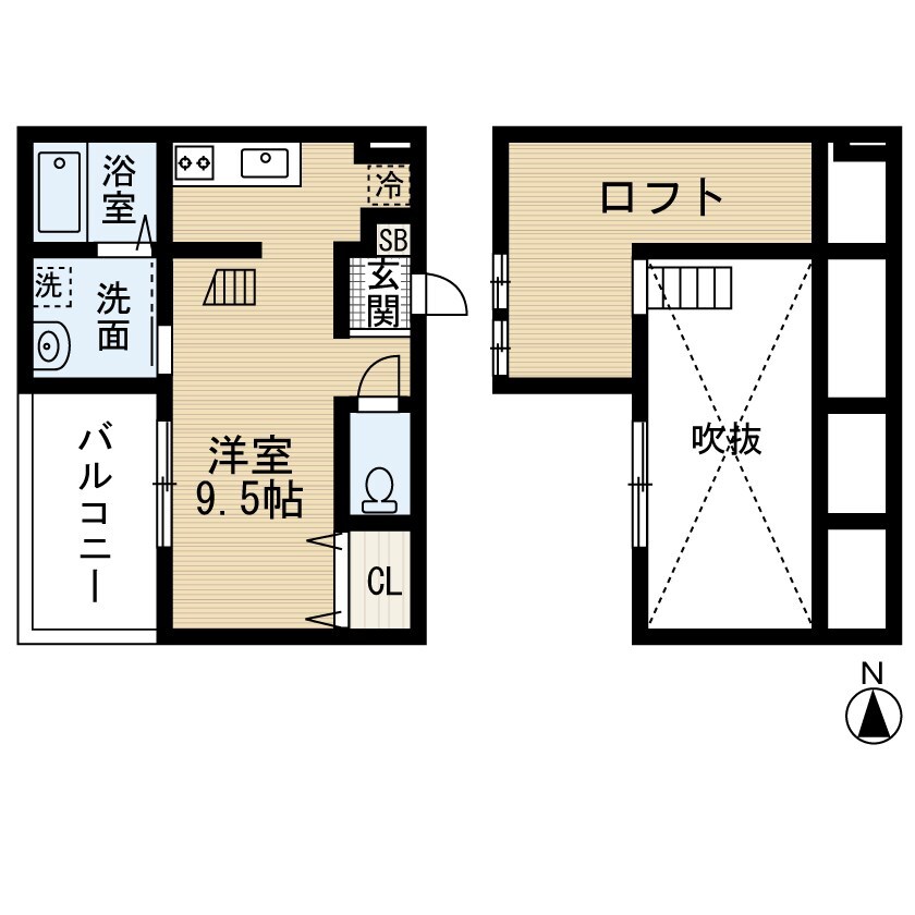 ＦｏｒｔｅI（フォルテ1）の物件間取画像