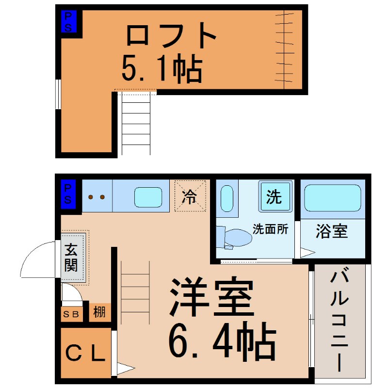 ヒルズ古出来の物件間取画像