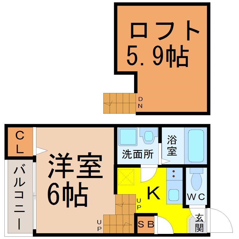 ｃｏｌｏｒｓ（カラーズ）の物件間取画像