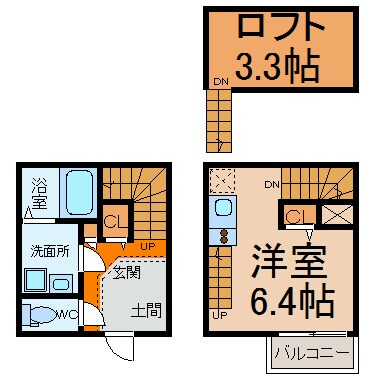 本陣駅 徒歩6分 1-2階の物件間取画像