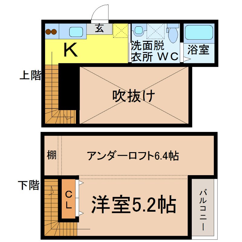 栄生駅 徒歩6分 2階の物件間取画像