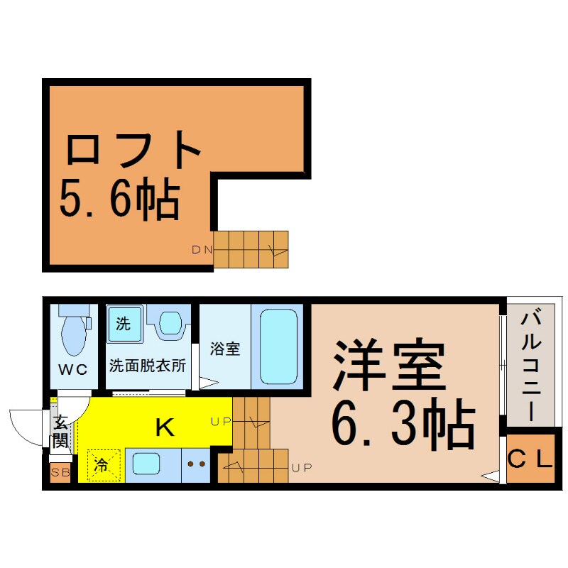 ヴィラ駈上の物件間取画像