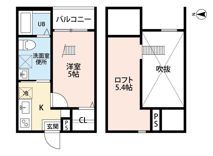 リーブラ庄内通の物件間取画像