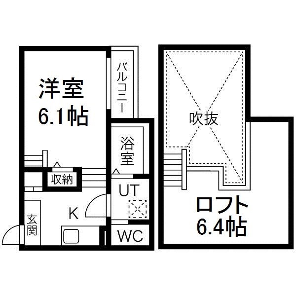 Creo庄内通六番館（クレオ庄内通六番館）の物件間取画像