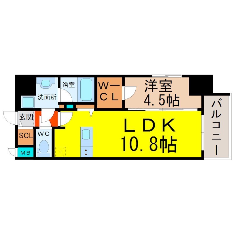 新栄町駅 徒歩5分 4階の物件間取画像