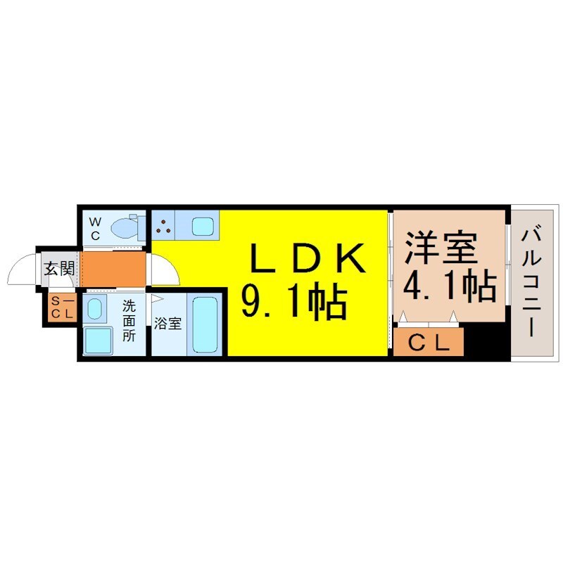 大須観音駅 徒歩4分 5階の物件間取画像