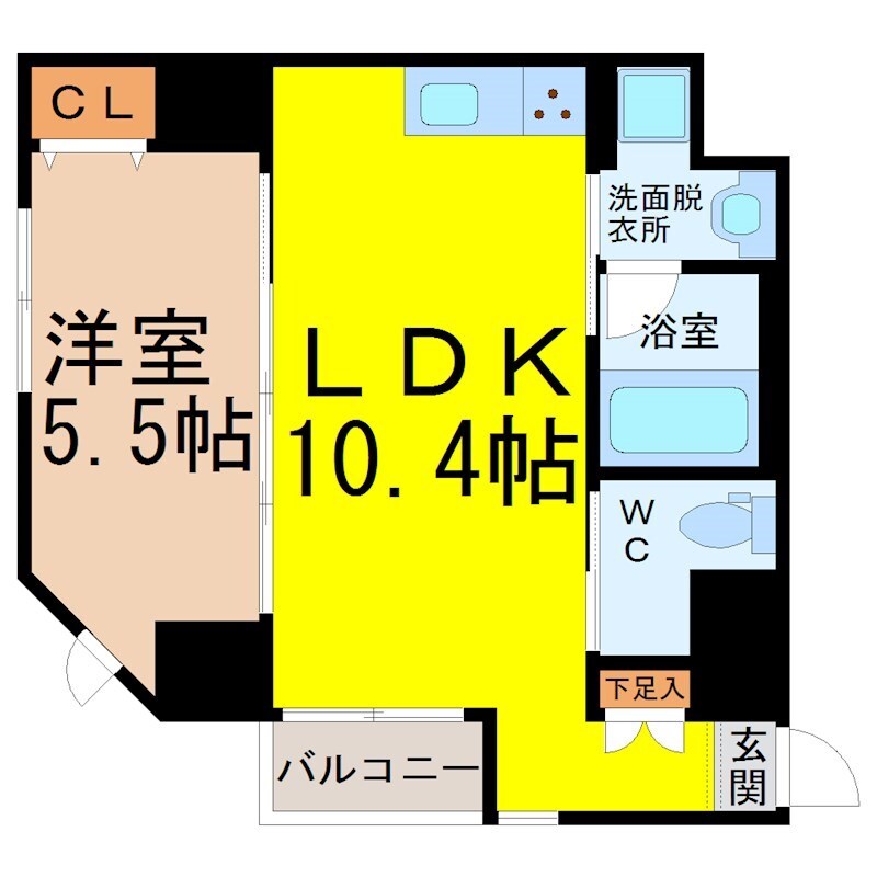 ＨＯＮＮＭＡＣＨＩ　ＢＯＸ24の物件間取画像