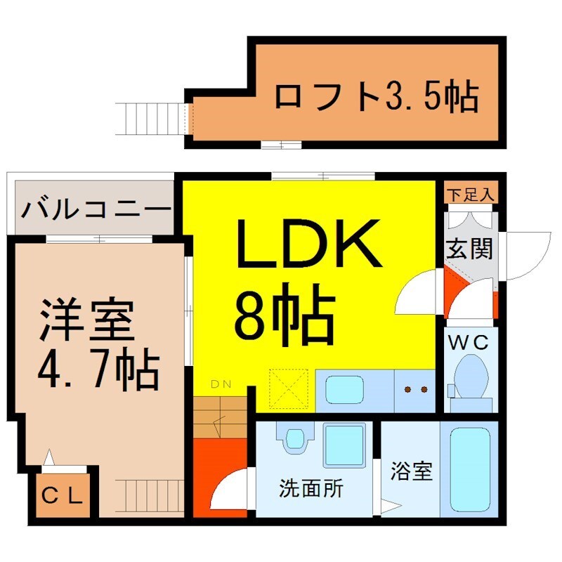 ＬｅＣｉｅｌ大秋町（リシェル大秋町）の物件間取画像