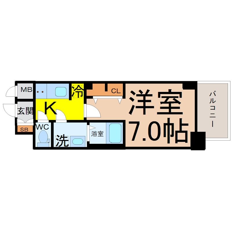栄生駅 徒歩6分 6階の物件間取画像