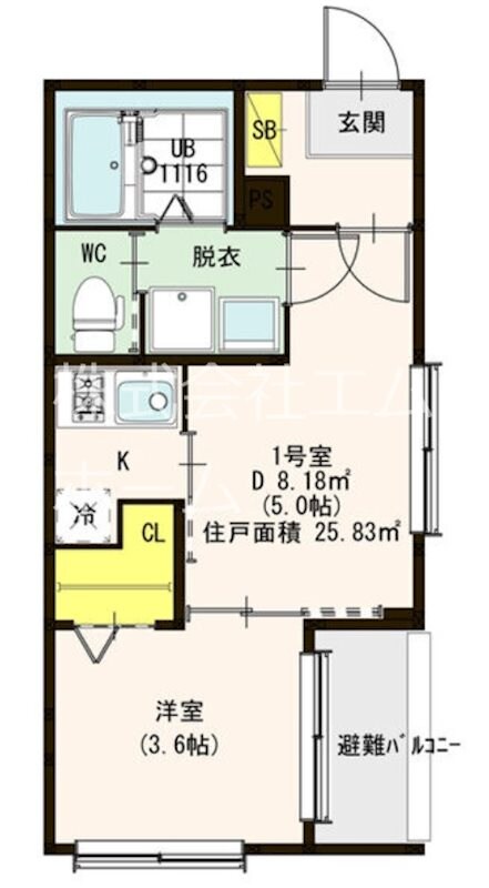 パールスクエアの物件間取画像