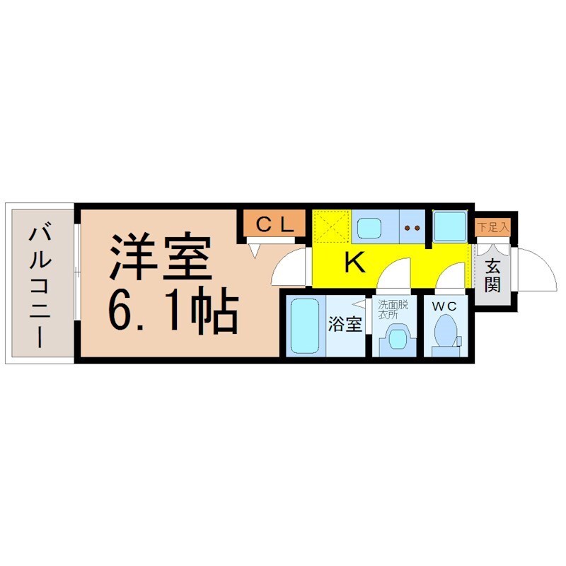 太閤通駅 徒歩7分 8階の物件間取画像