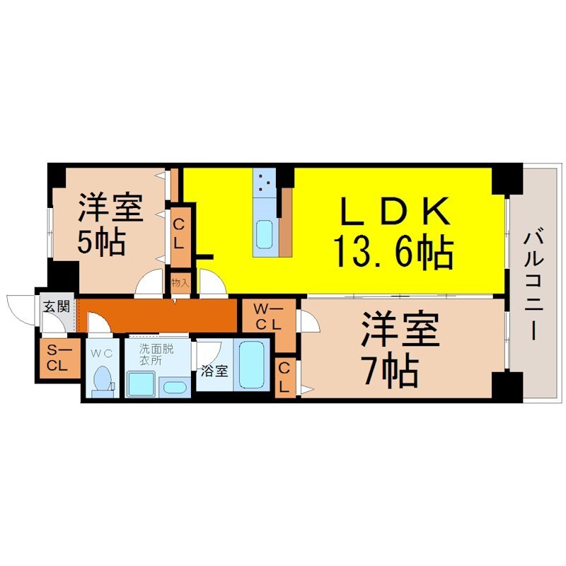 Ｓ－ＲＥＳＩＤＥＮＣＥ六番町の物件間取画像