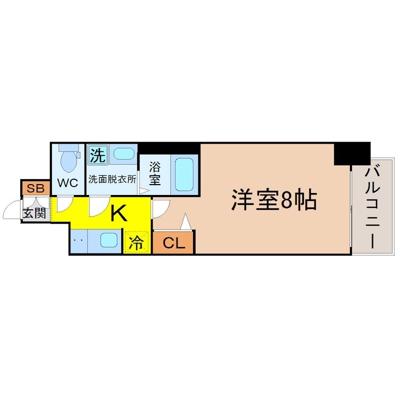 米野駅 徒歩3分 5階の物件間取画像