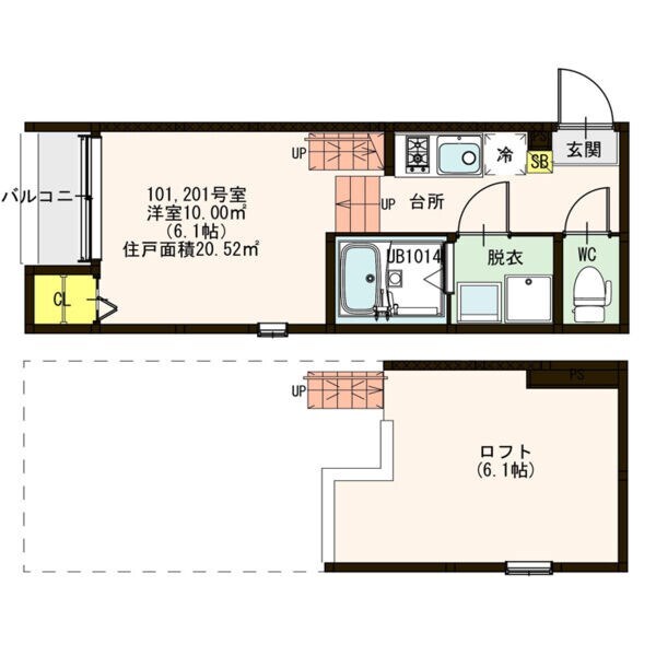 Ｓｏｕｔｈｅｒｎ Ｇａｔｅ（サザンゲート）の物件間取画像