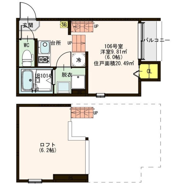 Ｓｏｕｔｈｅｒｎ Ｇａｔｅ（サザンゲート）の物件間取画像