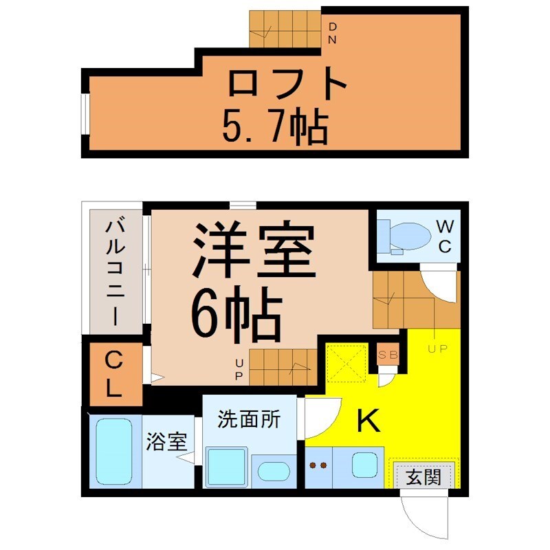 ハーモニーテラス大高町天神の物件間取画像