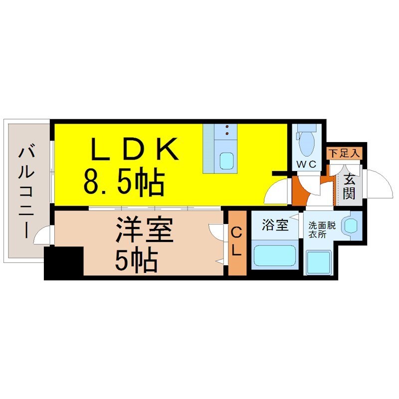 アステリ鶴舞テーセラの物件間取画像
