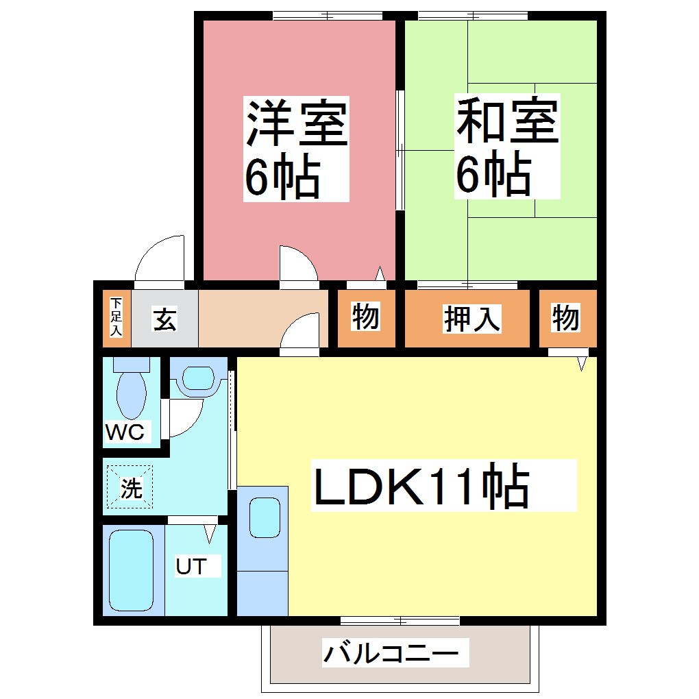 オークス　ＫＳ　Ａ棟の物件間取画像