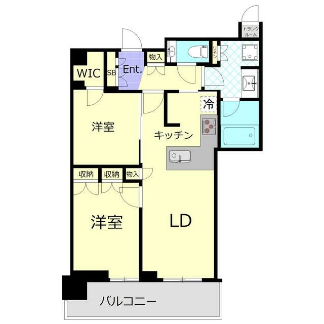 勝どき駅 徒歩12分 8階の物件間取画像