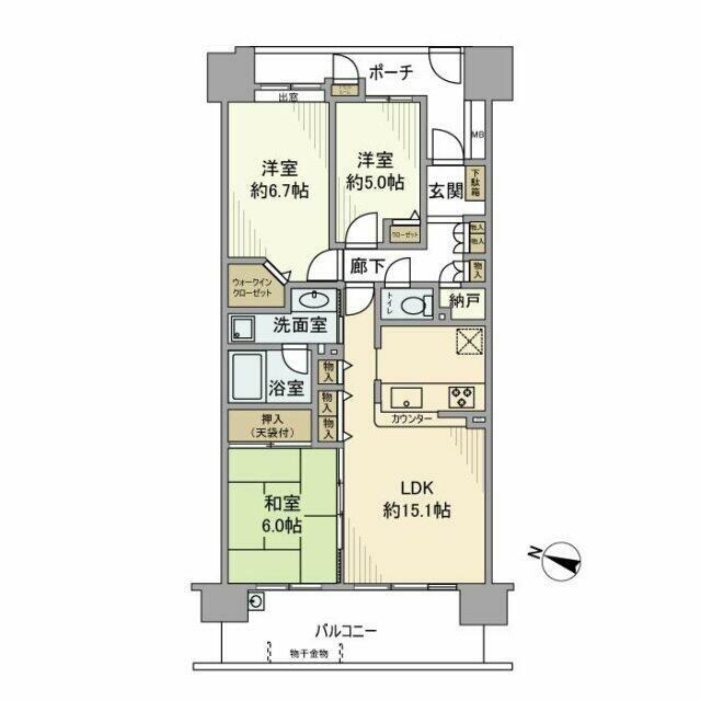 東京アクアージュの物件間取画像