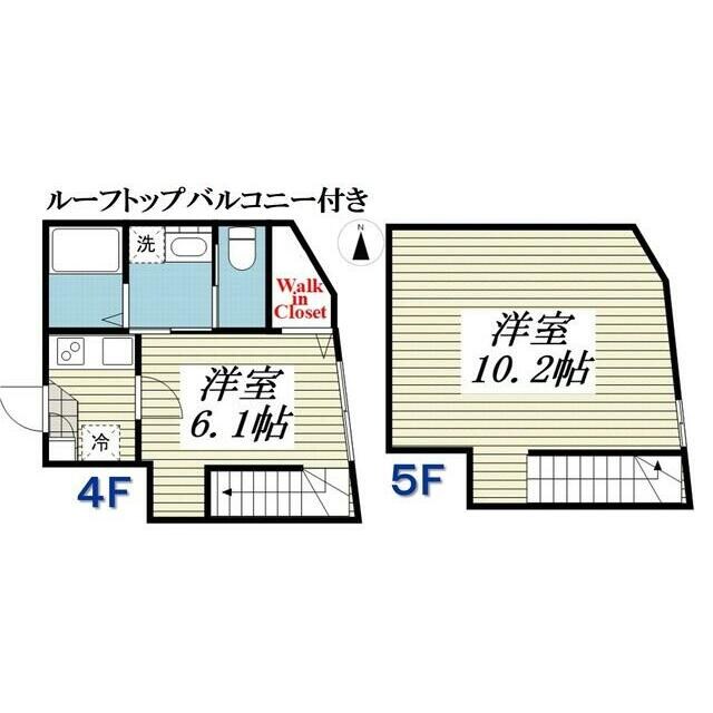 北千住駅 徒歩4分 4階の物件間取画像