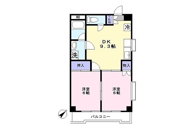 船堀駅 徒歩12分 4階の物件間取画像