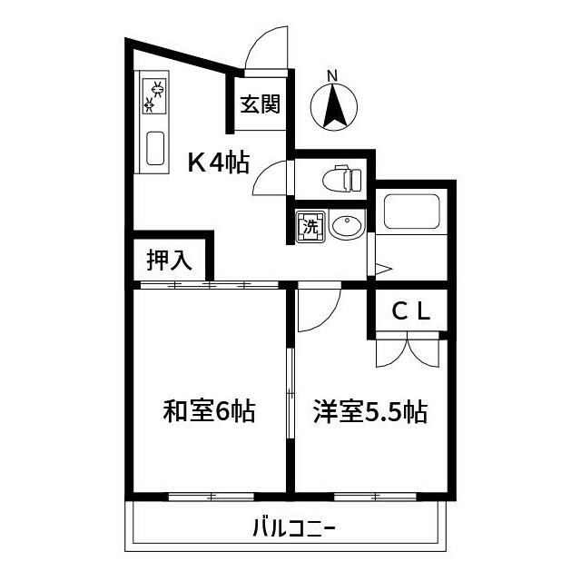 クレストパレスの物件間取画像